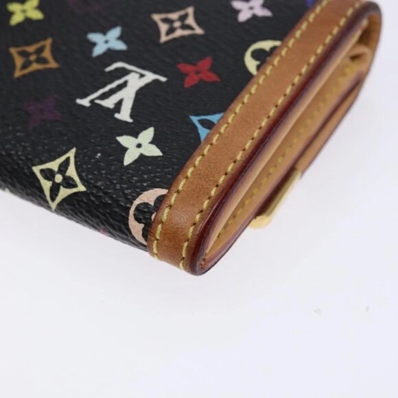LOUIS VUITTON Monogram Multicolor Porte Monnaie Plat Purse M92656 LV Auth 139030 - Picture 14 of 16